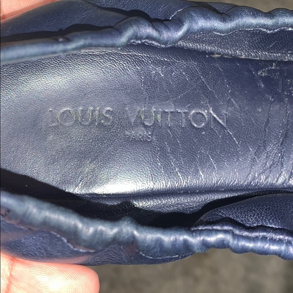 LOUIS VUITTON SNAKESKIN & LEATHER BALLERINA FLATS - Picture 8 of 8